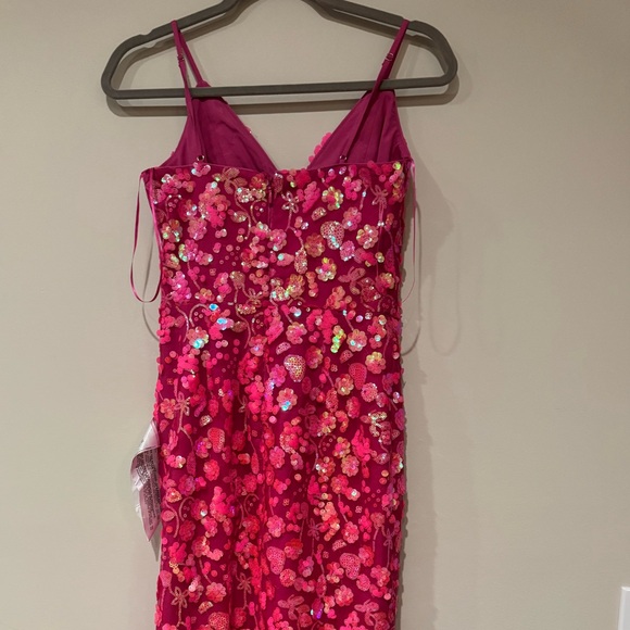 New Dress the Population Anastasia Sequin Floral Cocktail Midi Dress Small - Picture 4 of 7